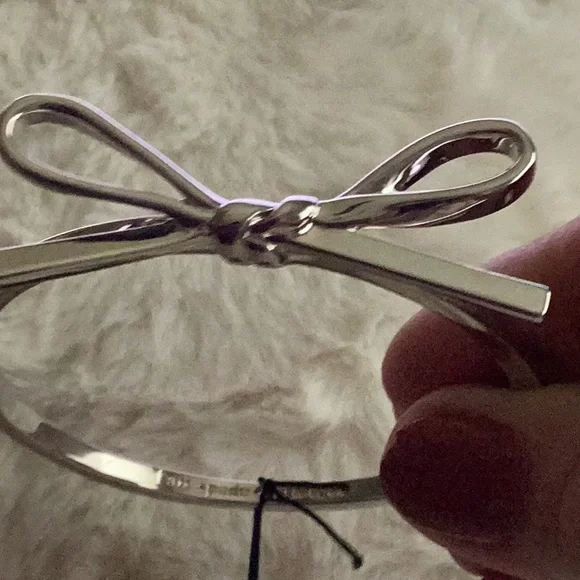 Kate Spade Sterling Silver Bow bangle bracelet - Picture 3 of 3